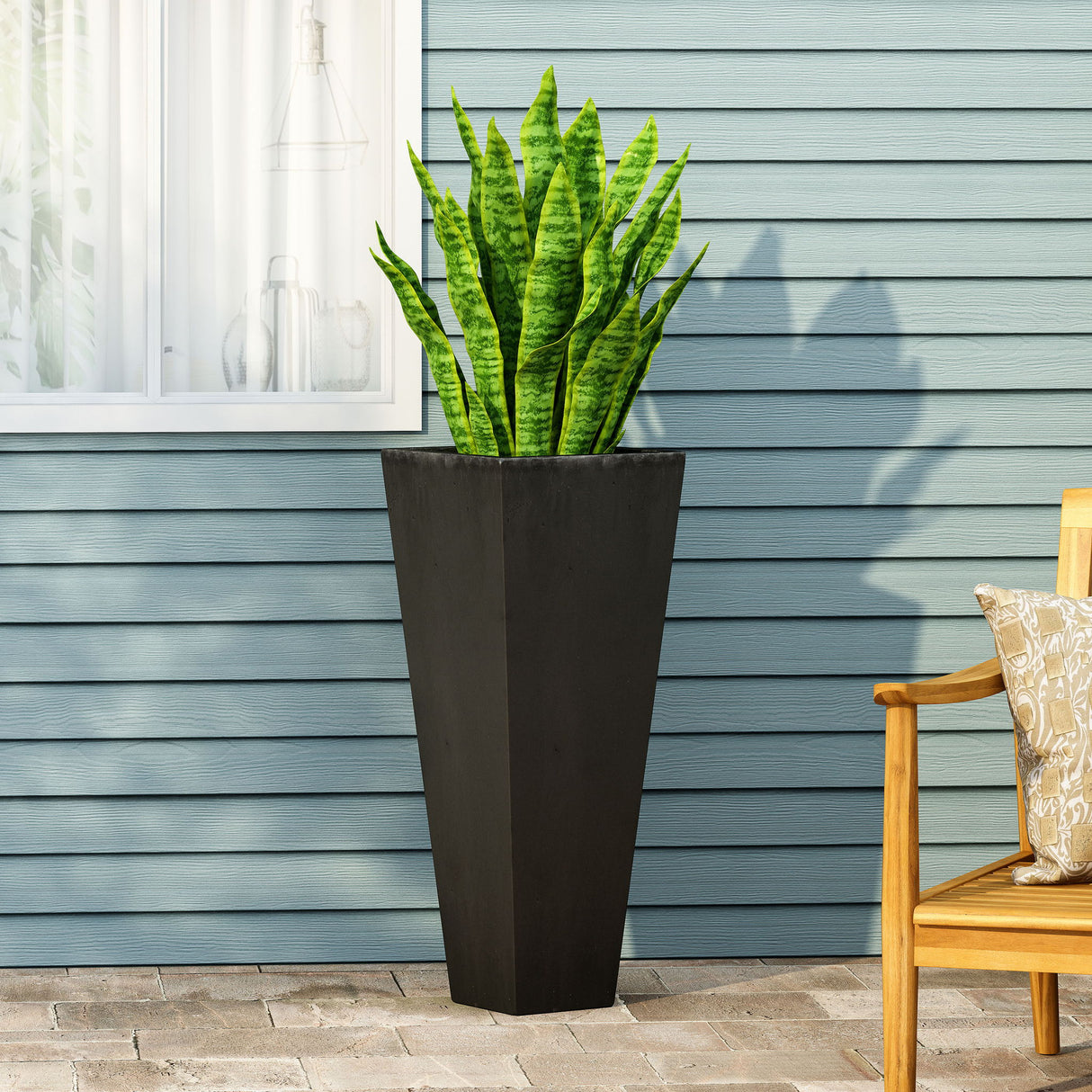 Outdoor Modern Cast Stone Planter