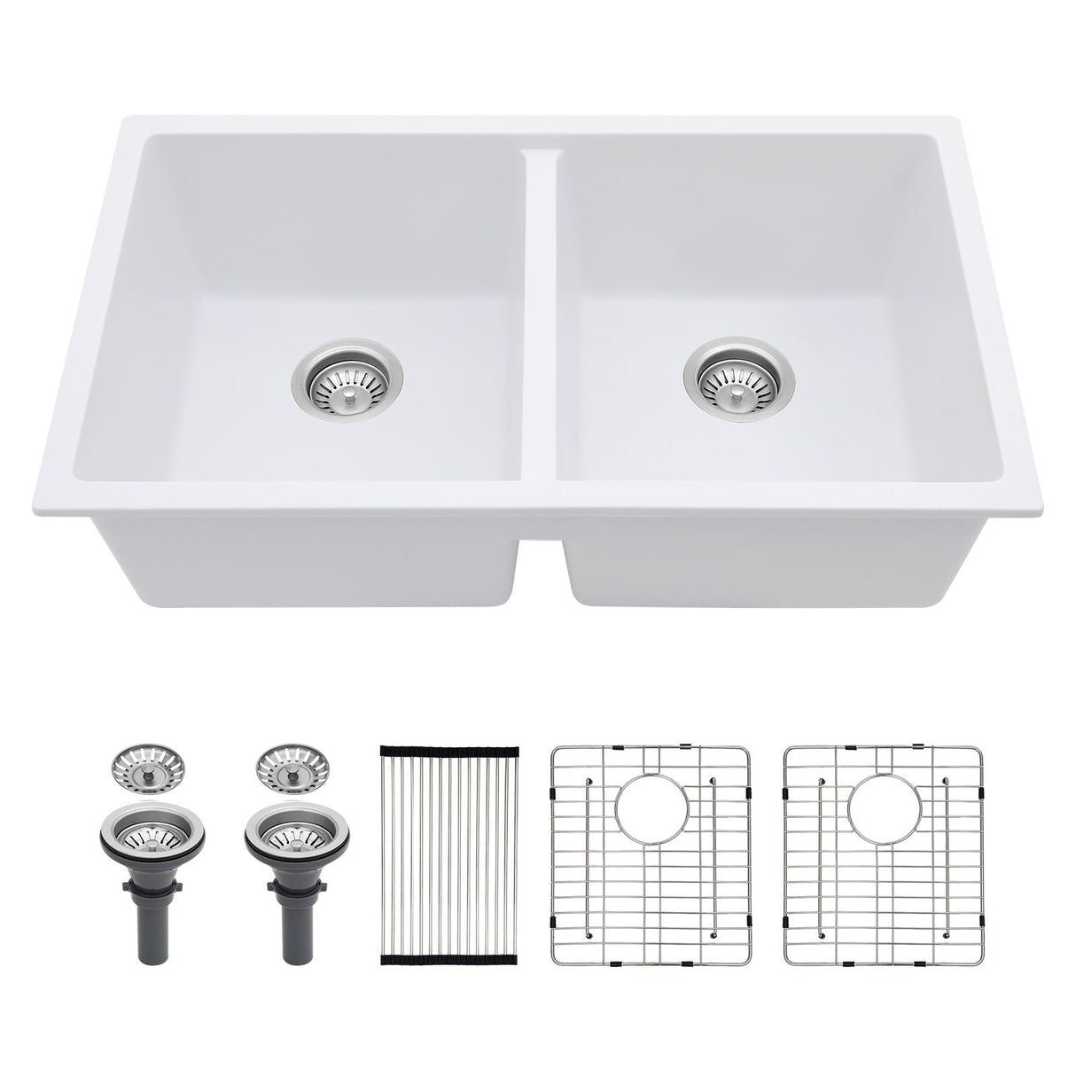 Granite Composite Double Bowl Undermount Kitchen Sink