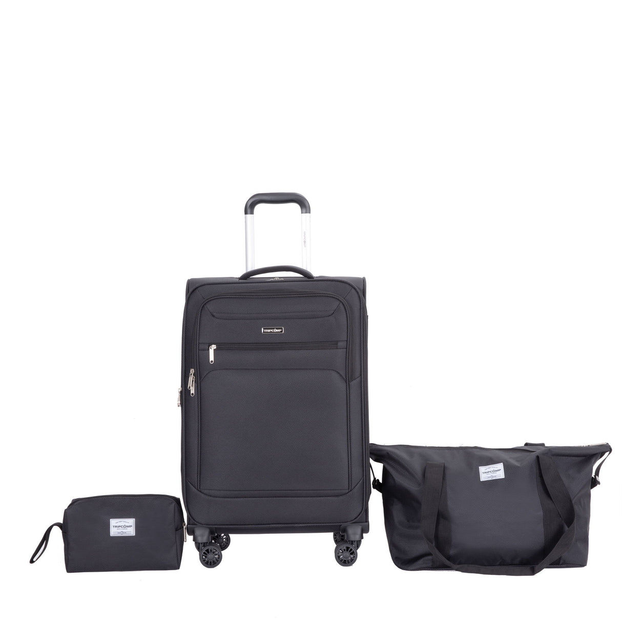 3 Piece Luggage Sets, Softshell Suitcase Spinner Wheels