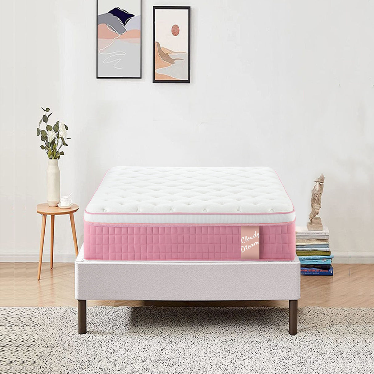 12" Hybrid Mattress With Individual Pocket Spring, Comortable Memory Foam