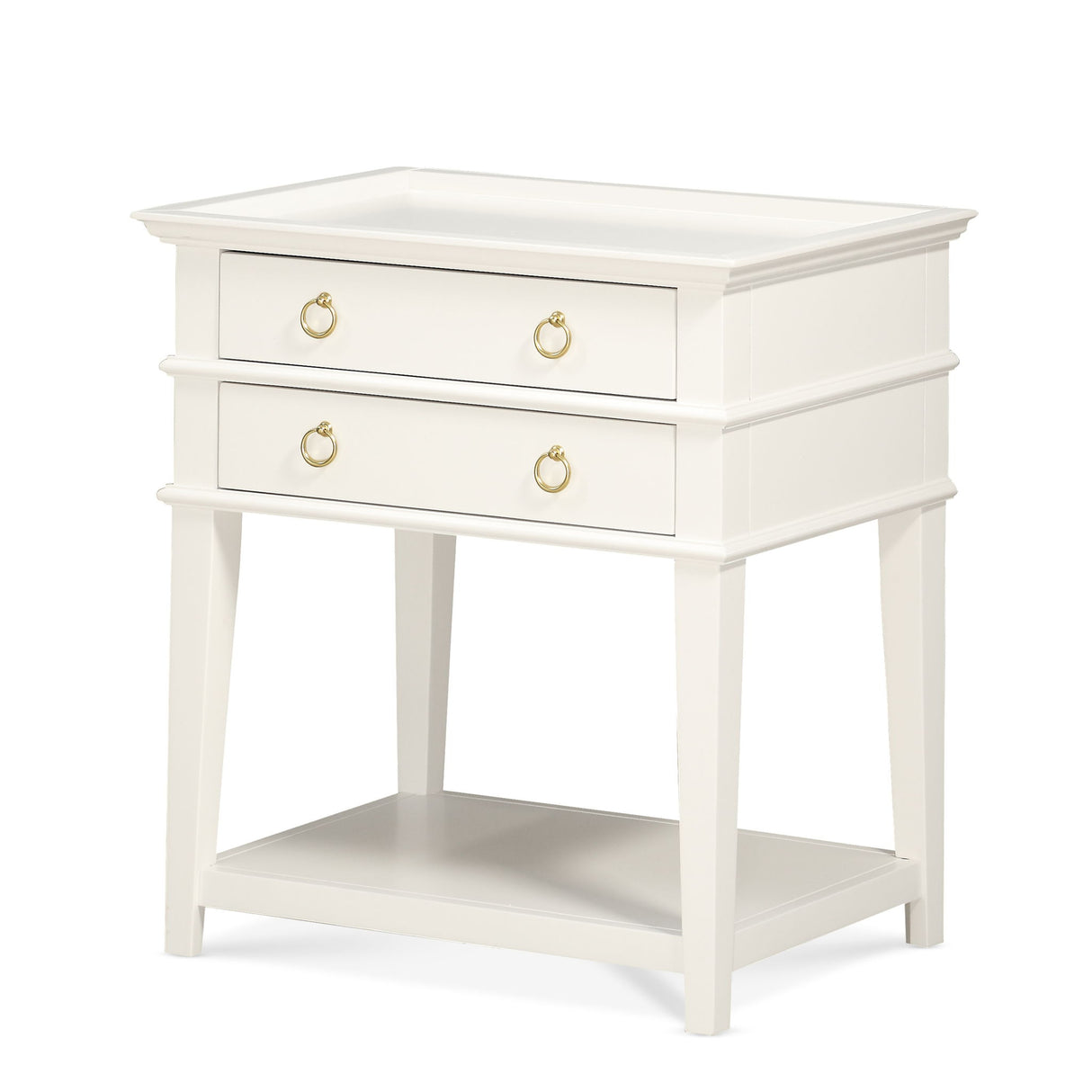Carmona - 2 Drawer Tray Top Nightstand Pulls
