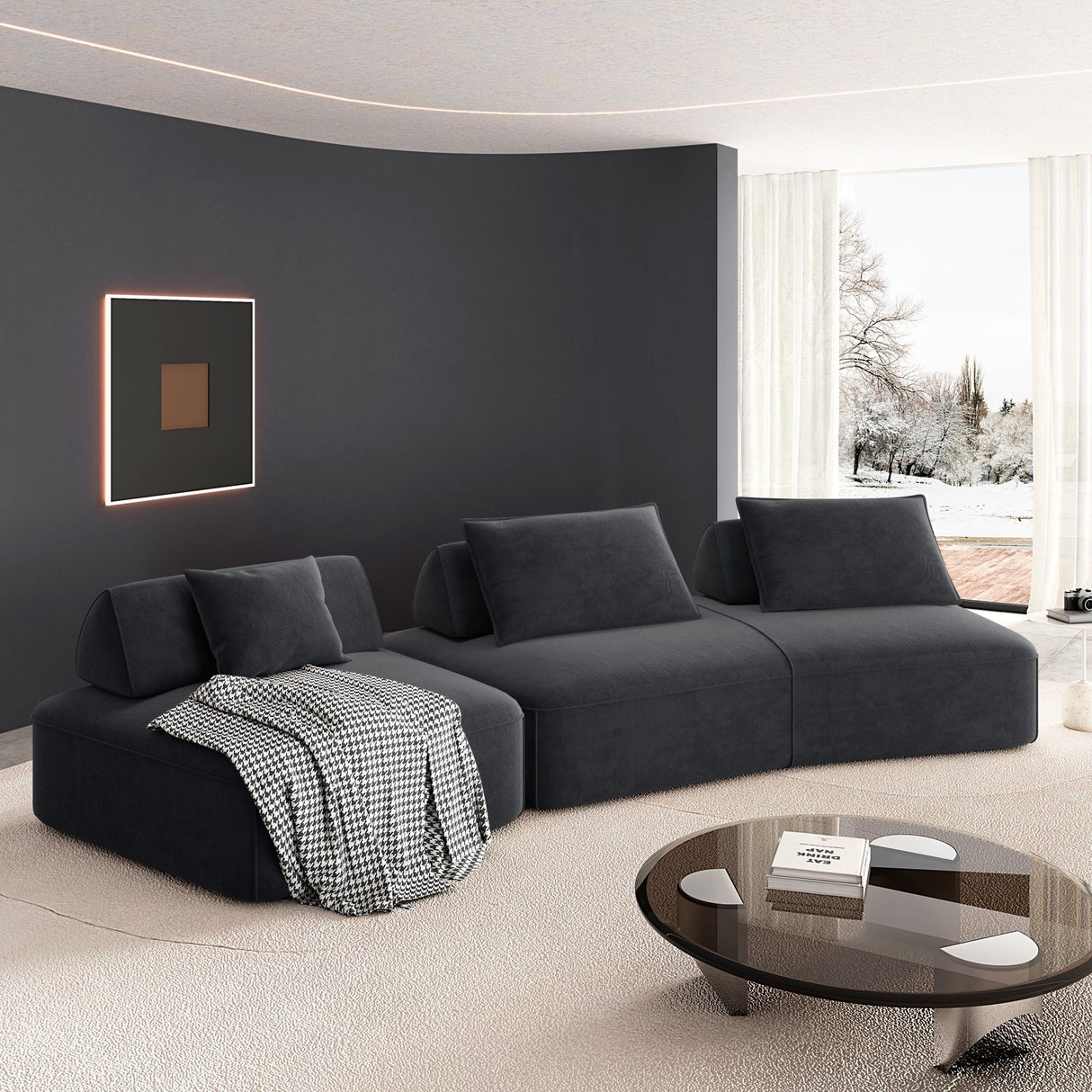 Modern Luxury Oversized Modular Sectional Sofa Set