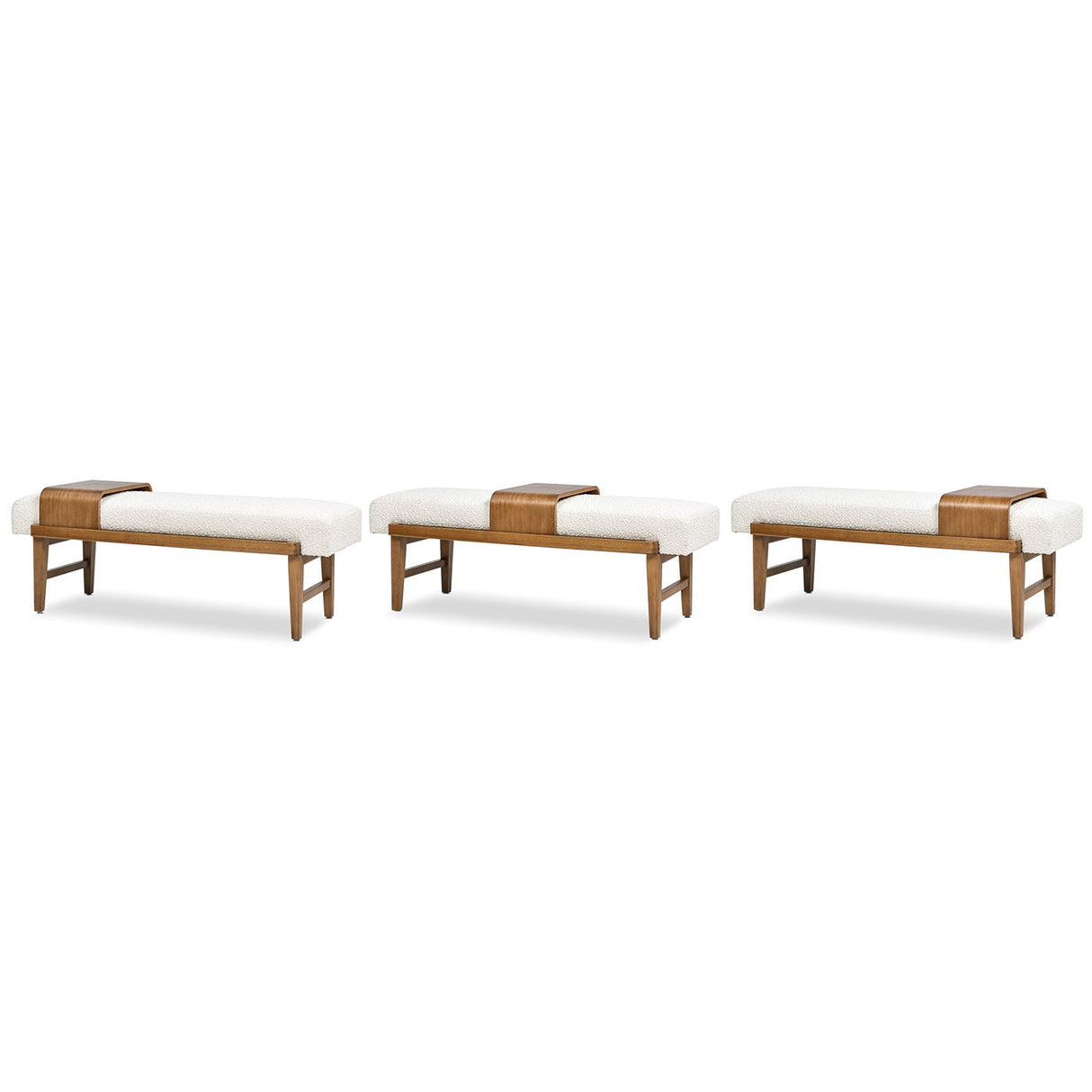 Billie - Modern Telephone Bench With Sliding Shelf - Ivory White