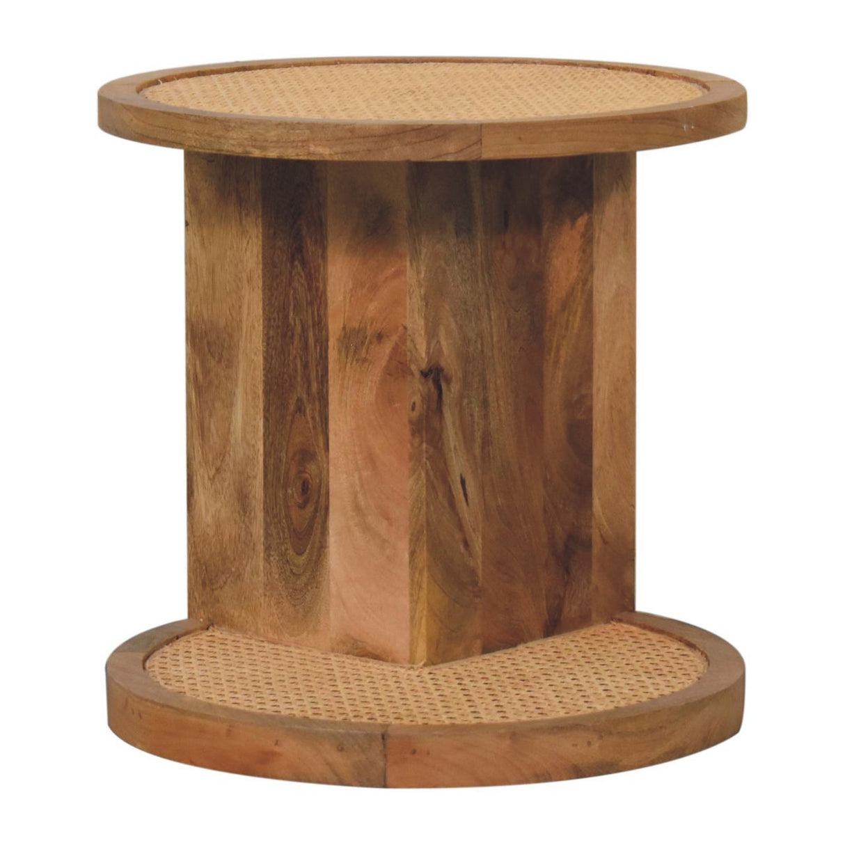 Close Knit Corner End Table - Oak