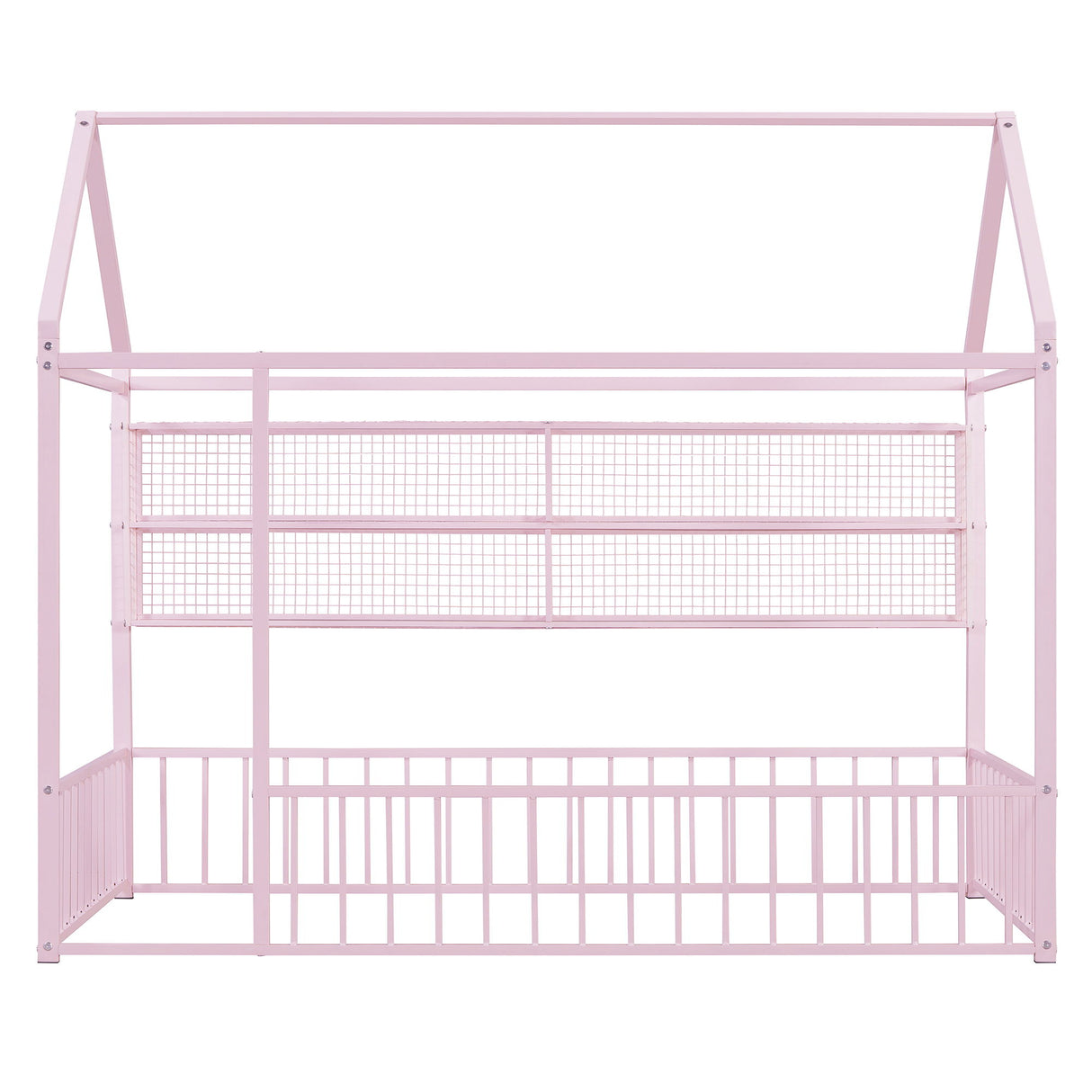 House Frame With Fence And Shelves