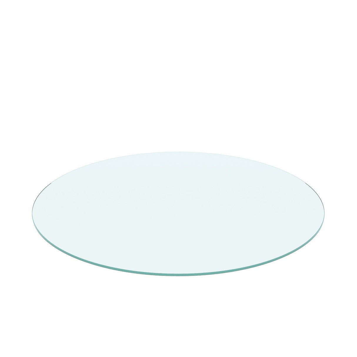36" Round Tempered Glass Table Top Clear Glass 1 / 4" Thick Flat Polished Edge - Transparent