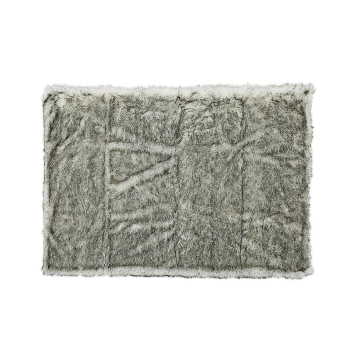Luxury Throw Blanket With Streaks - Gray