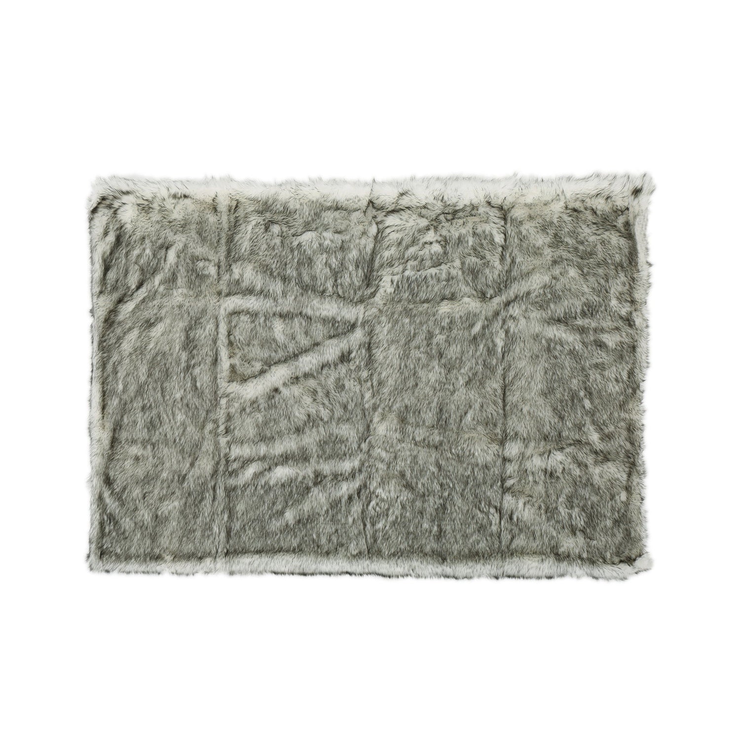 Luxury Throw Blanket With Streaks - Gray