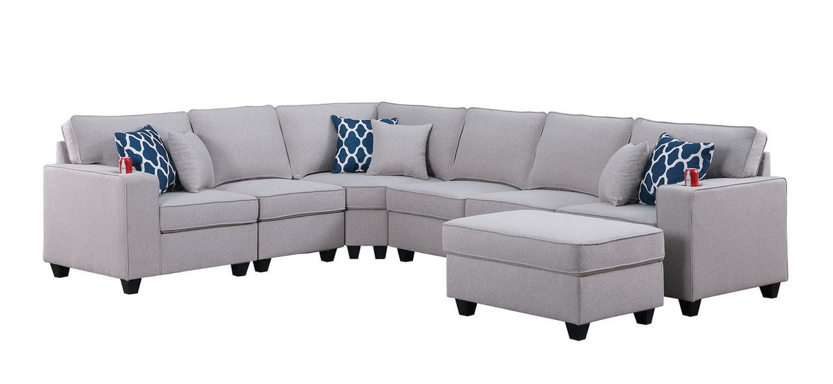 Cooper - Sectional Sofa With Ottomans And Cupholder