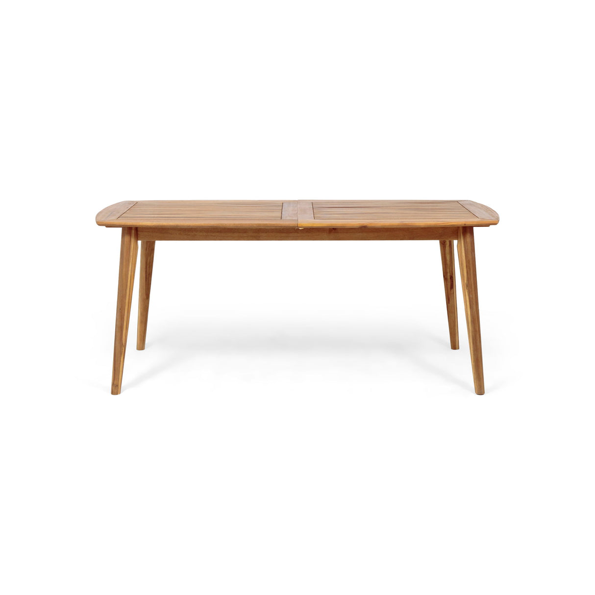 Placidity - Outdoor Expandable Dining Table With Slatted Tabletop And Tapered Legs