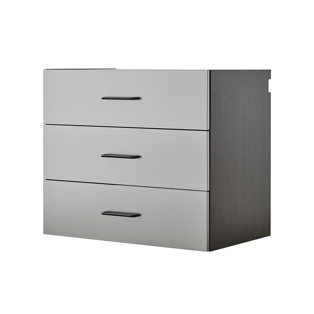 Astro Series - Metal Wall Mounted Base Drawer Storage Cabinet With Soft Closing Features - Metallic Gray