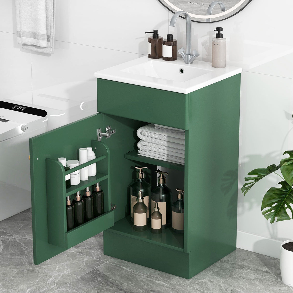 Bathroom Vanity With Sink, Cabinet With Adjustable Shelf
