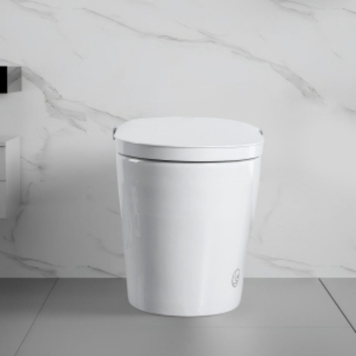 Tankless Smart Toilet With Bidet Built In, 1 Piece, Auto Flush, Auto Open / Close, Heated Seat, Bubble Wash, Warm Water And Dry, Adjustable Temp, Remote Control Side Know - White