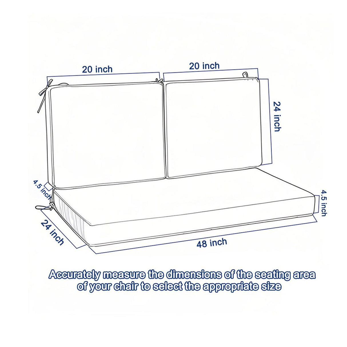 Deep Seat Waterproof Replacement Patio Chair Cushions For Patio Furniture