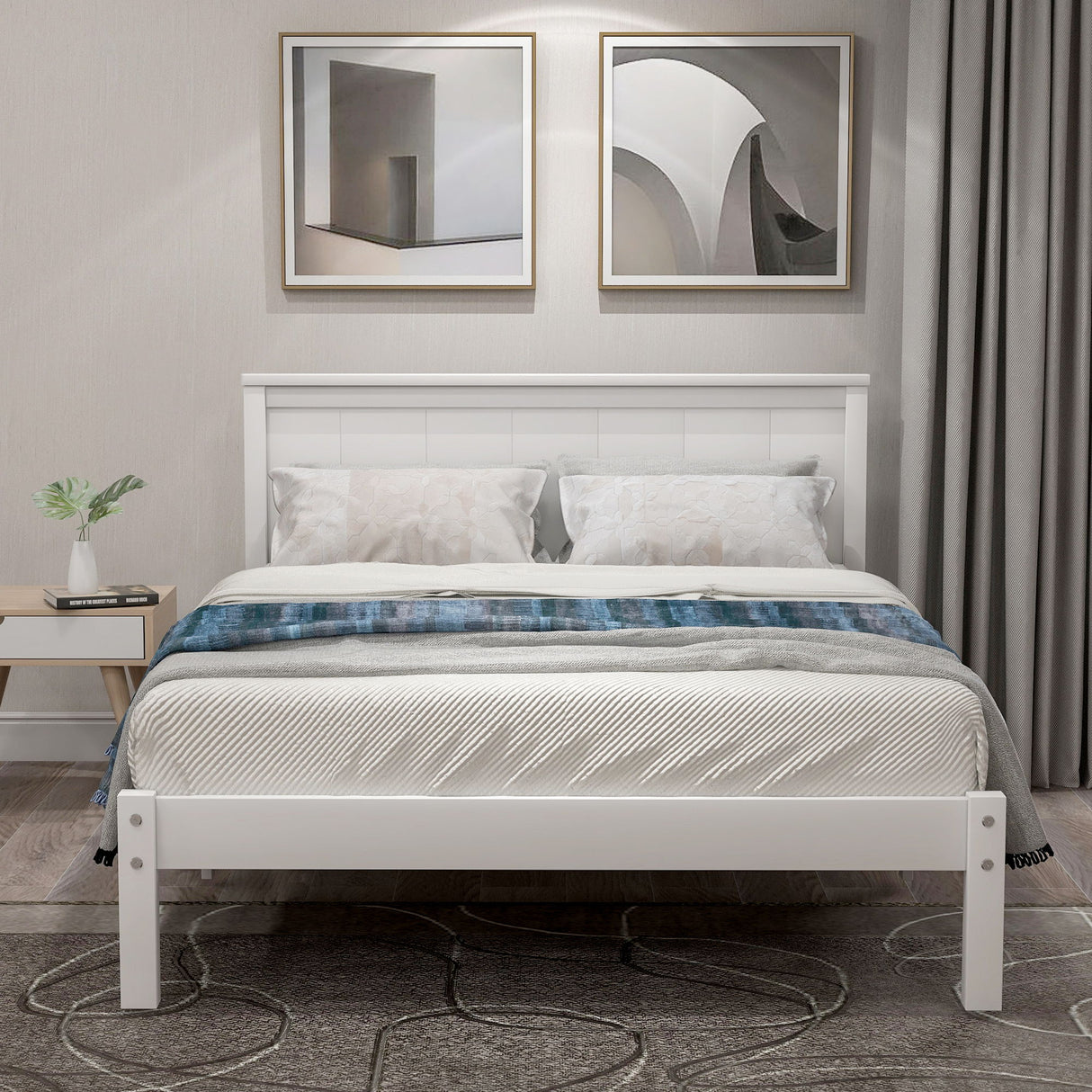 Platform Bed Frame With Headboard