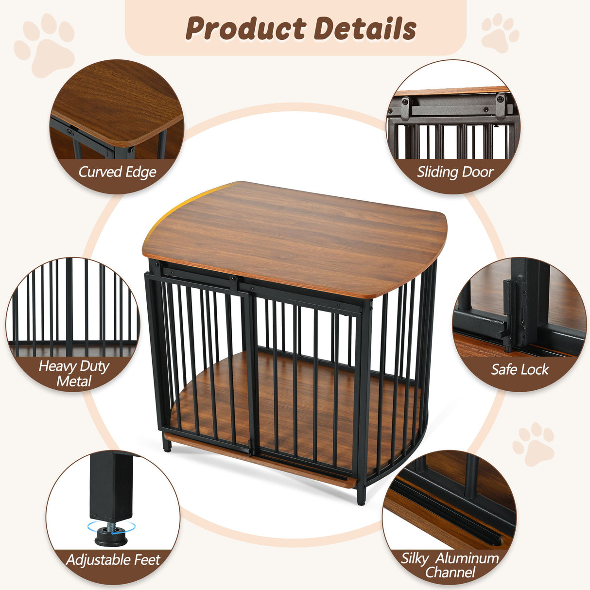 Furniture Style Dog Crate For Small And Medium Dogs