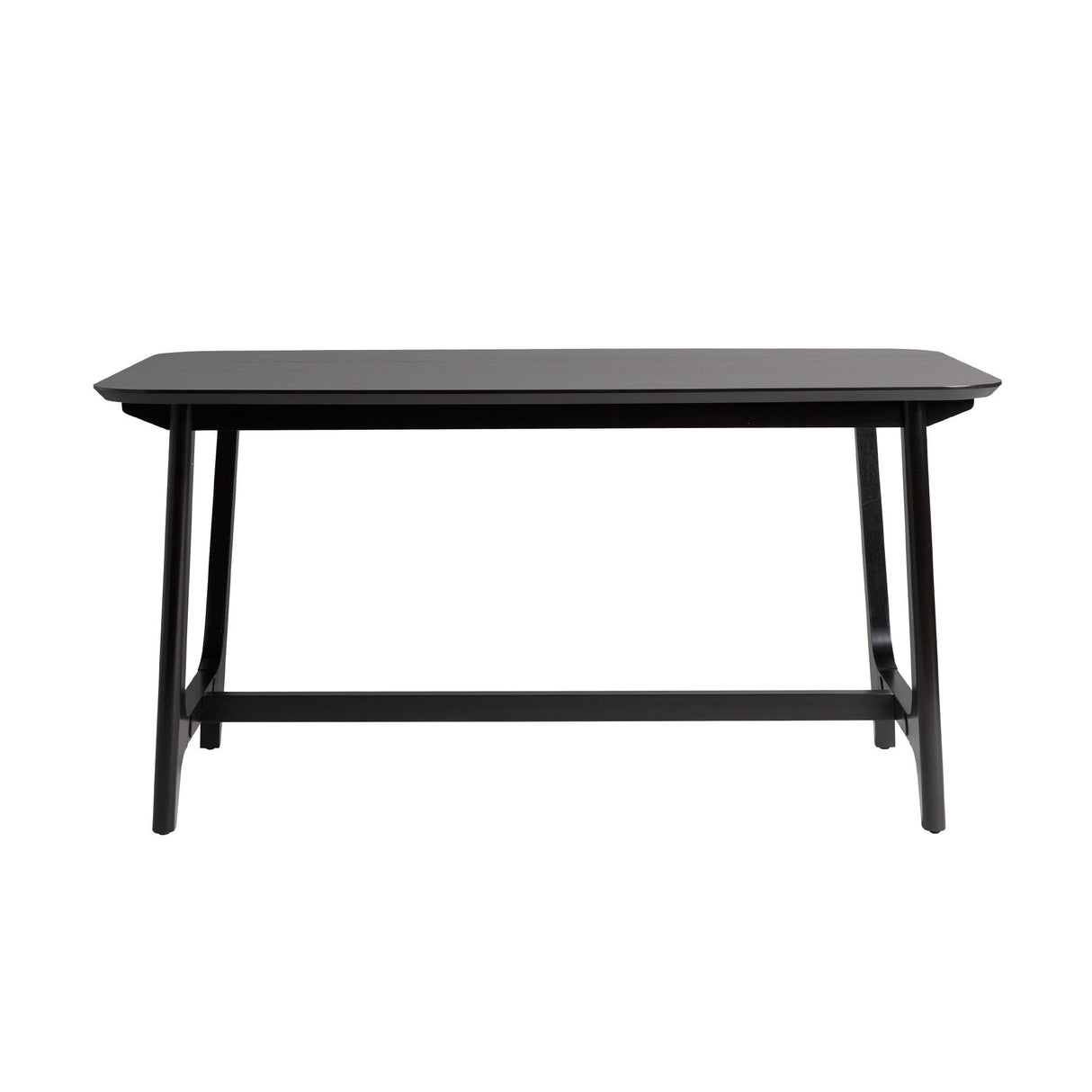 Lunara - Dining Table With Trestle Base - Black Ash