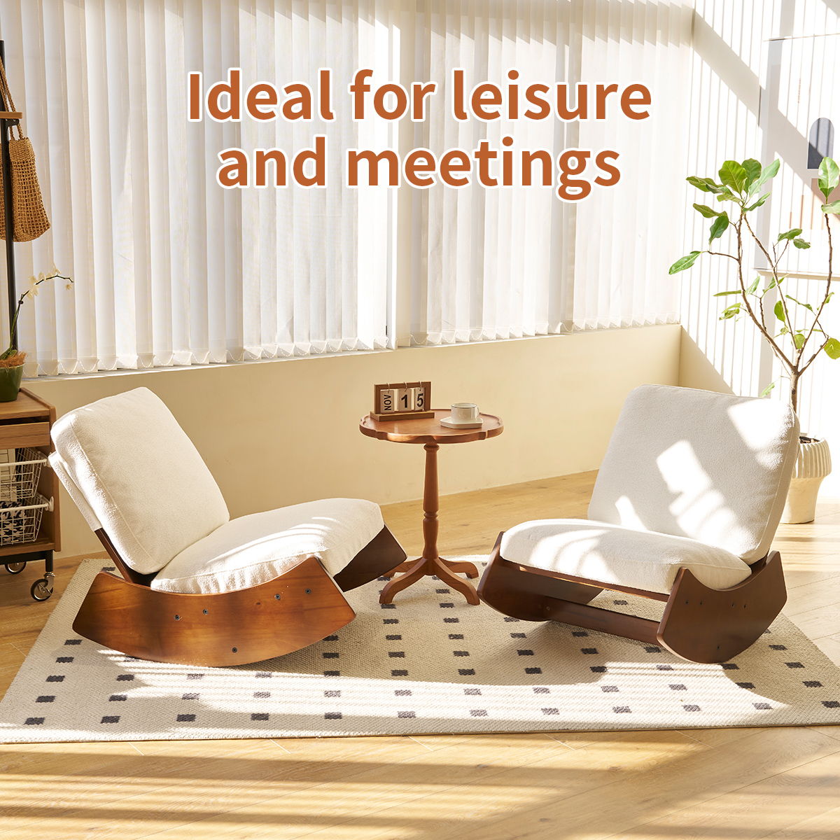 Comfortable High-Quality Upholstery Glider Rocking Chair