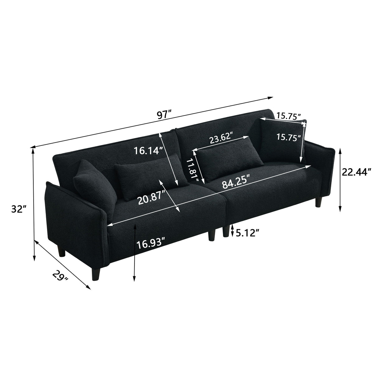 Teddy Velvet Sofa, Soft & Comfortable