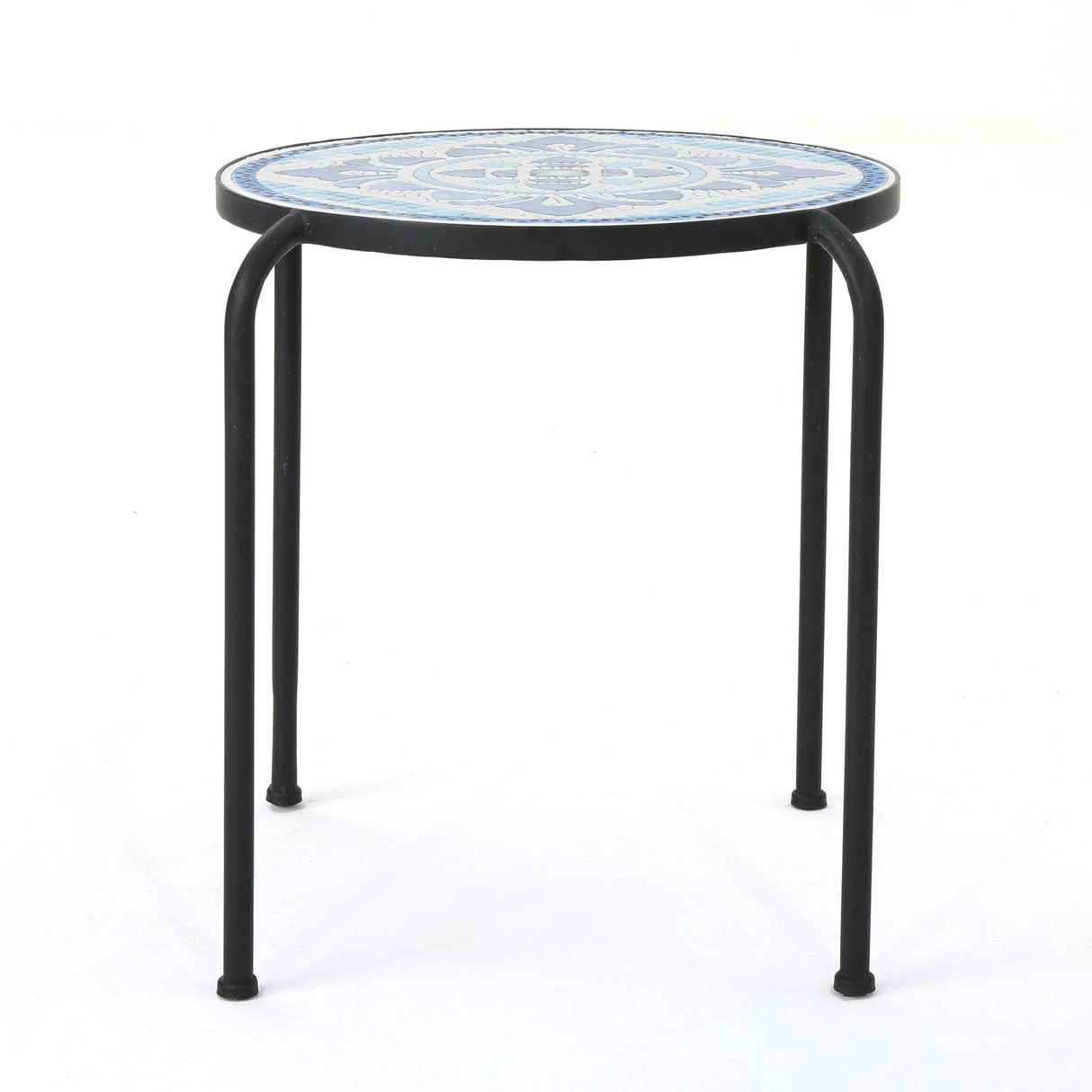 Skye - End Table - White / Blue