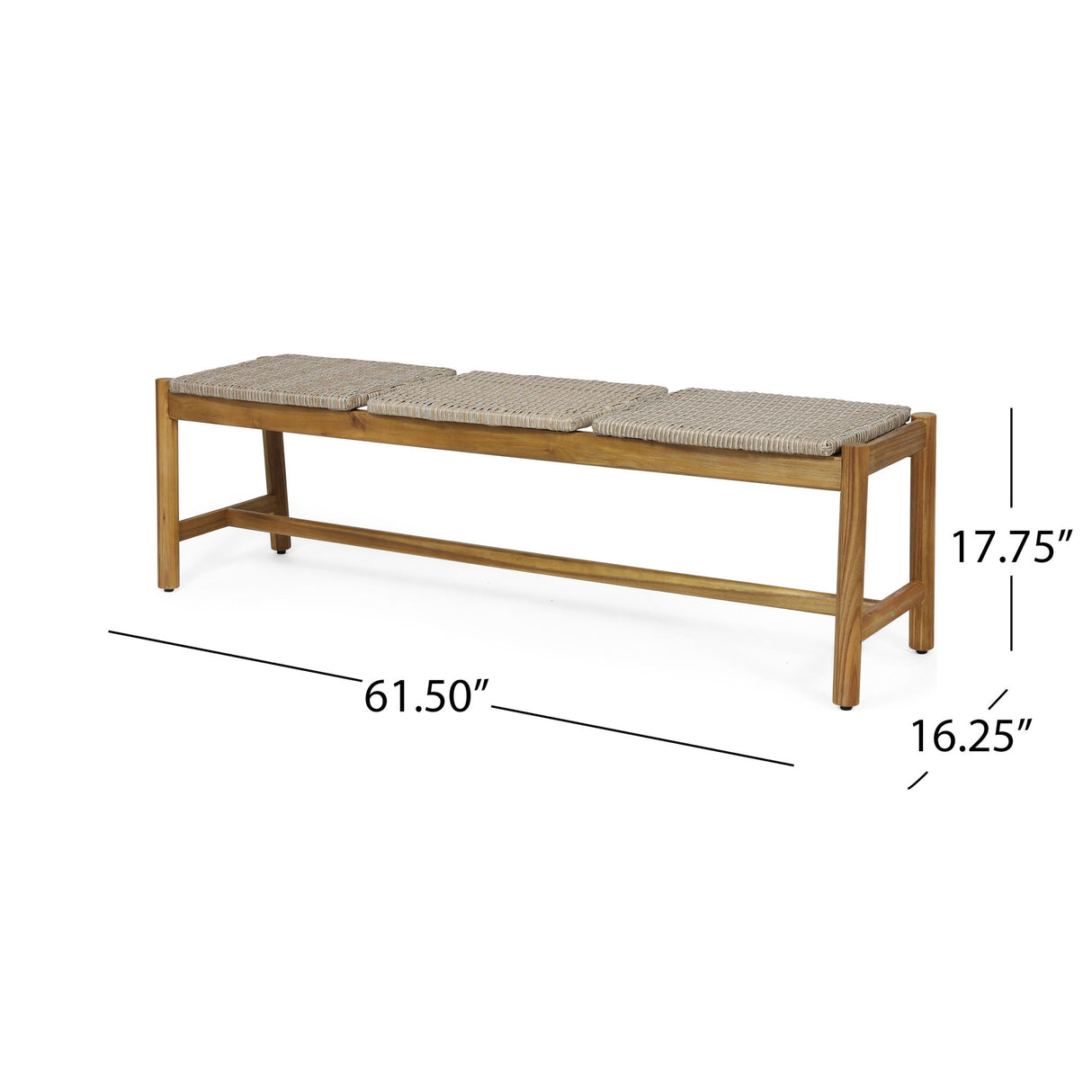 Cambria - 3 Seater Bench - Teak