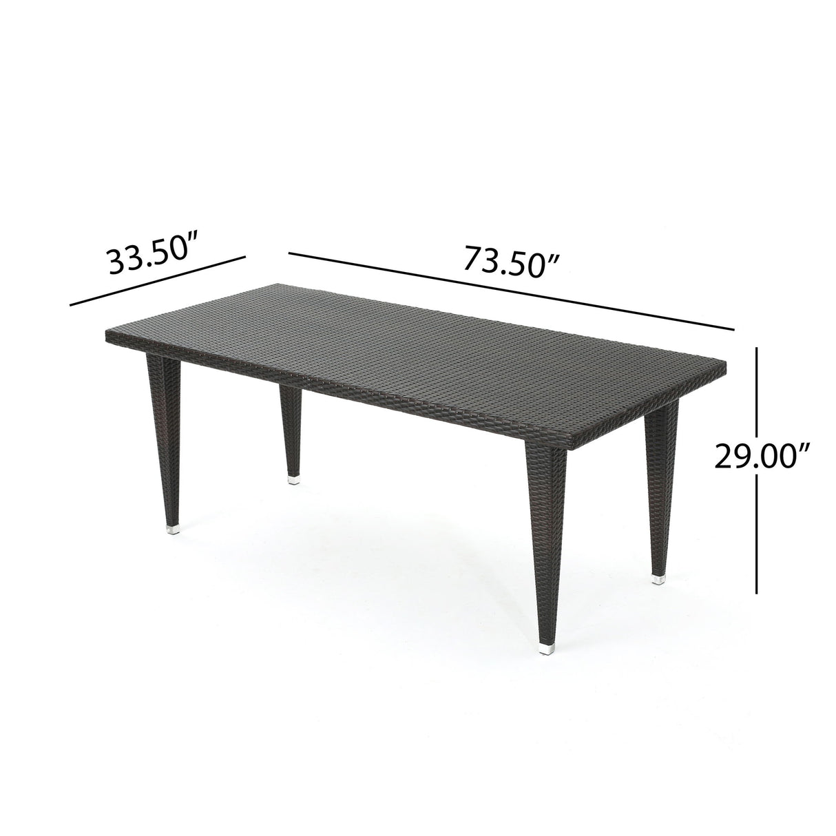 Reflect - Outdoor Dining Table With Rattan Cover - Dark Gray