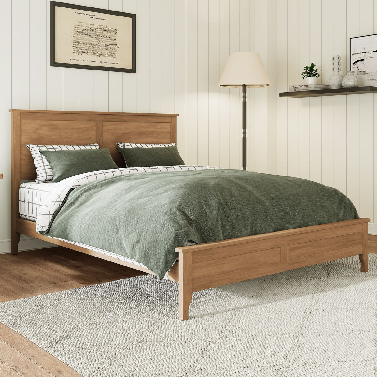 Modern Solid Wood Platform Bed