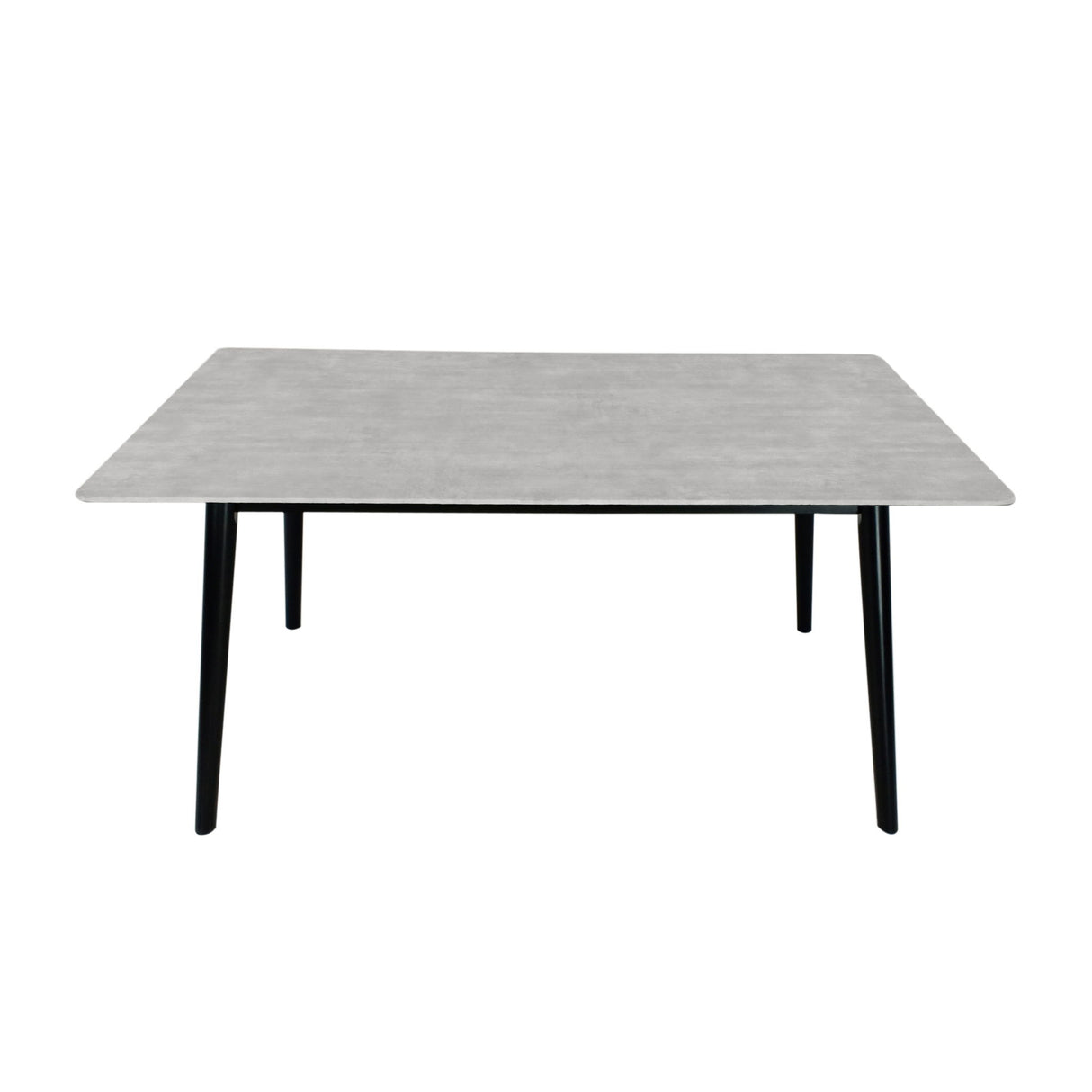 Chic Dining Table With High Pressure Laminate Top And Solid Wood Legs - Natural