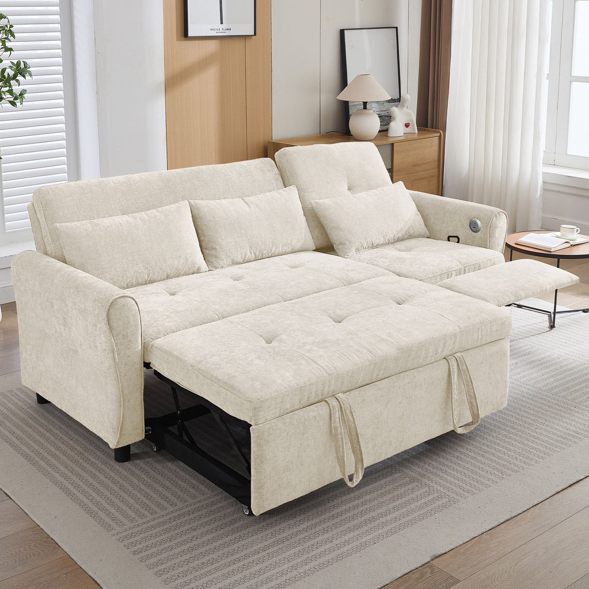 3 Seater Sofa Bed And Reversible Recliner
