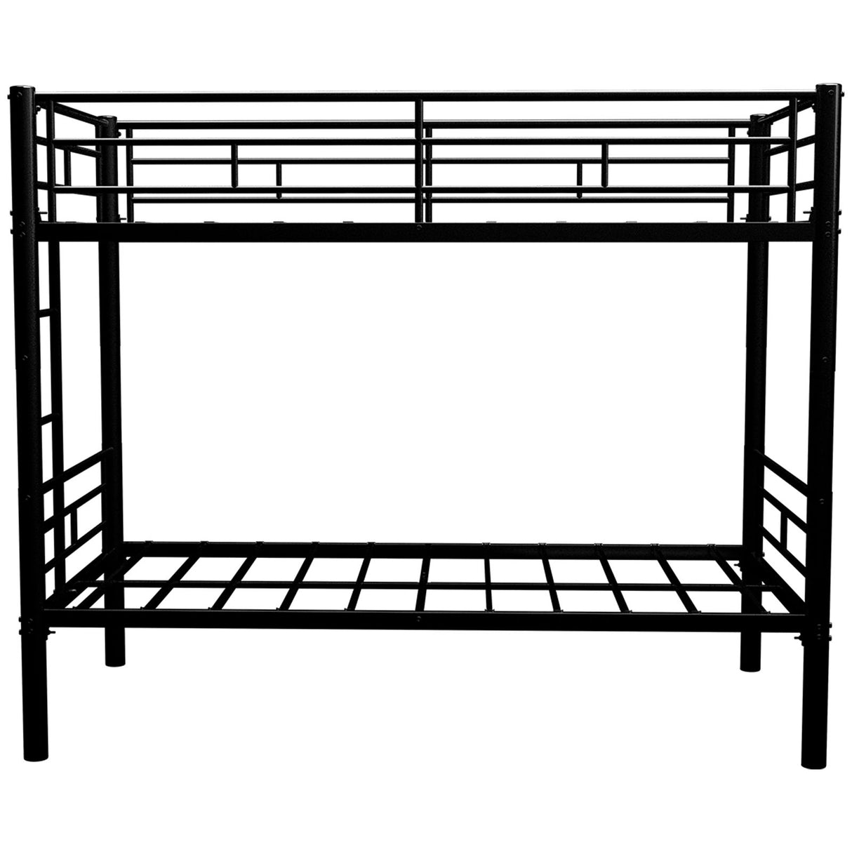 Bunk Bed For Kids, Convertible Frame With Ladders & Guardrail