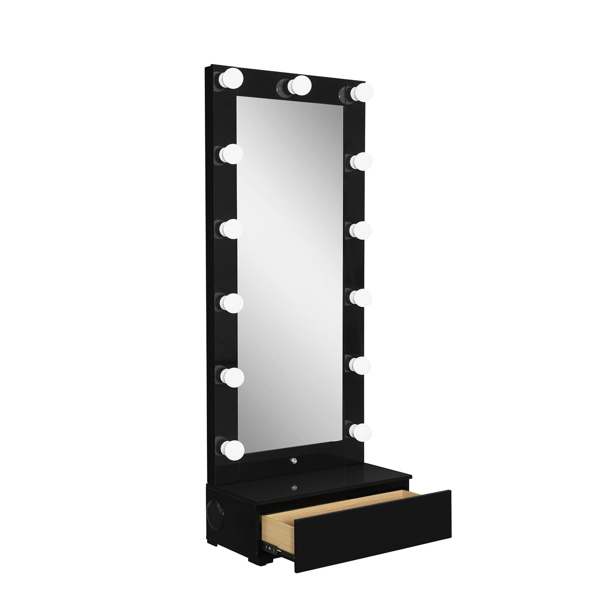 Elisa - Narrow Tall Mirror With Speaker And Drawer