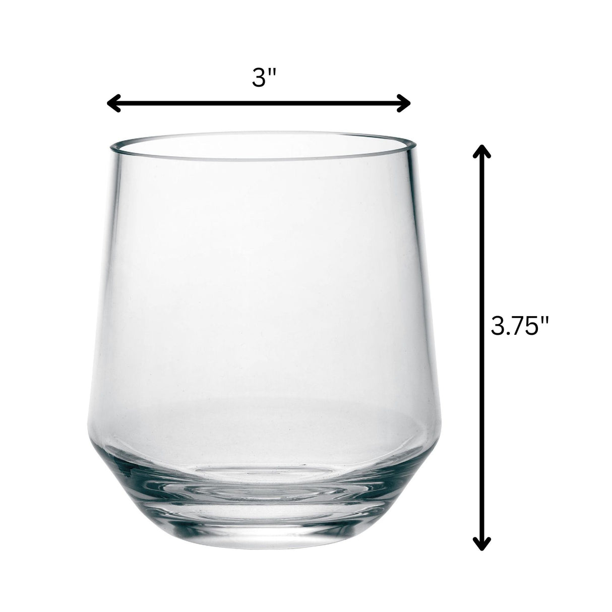 Leadingware Unbreakable Tritan Wine Glass (Set of 4), Bpa Free, 12Oz - Clear