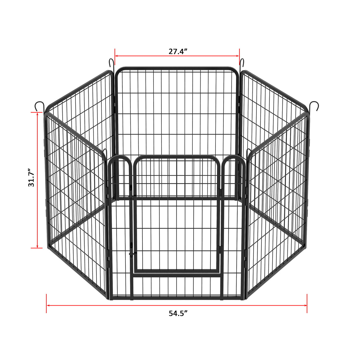 Heavy Duty Metal Playpen With Door, Dog Fence Pet Exercise Pen For Outdoor, Indoor