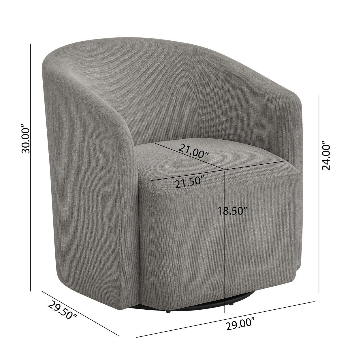 Ardena - Modern Swivel Barrel Chair