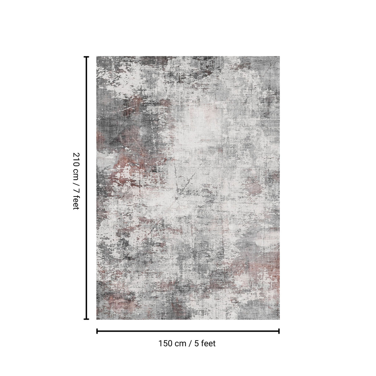 Toucan - Washable Non - Slip Area Rug - Ivory / Dark Gray