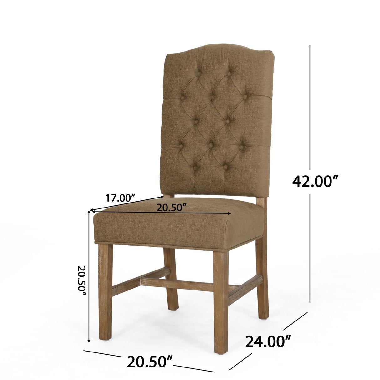 Elegant Dining Chair With Button Tufted Design
