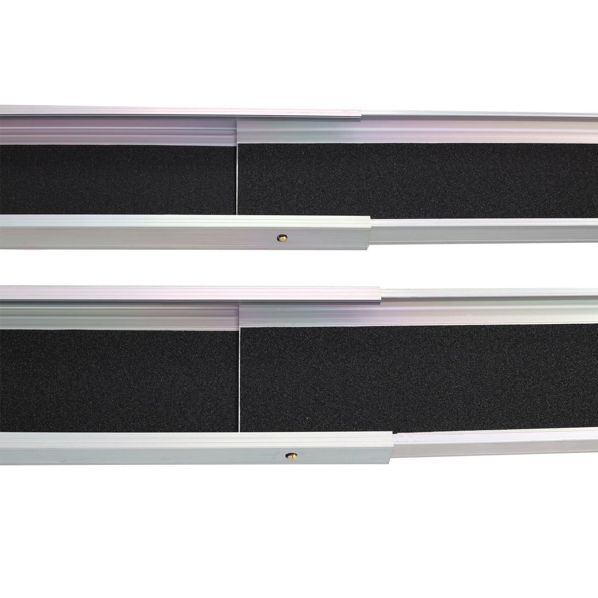 Premium Adjustable Telescoping Wheelchair Track Ramps Aluminium - Silver