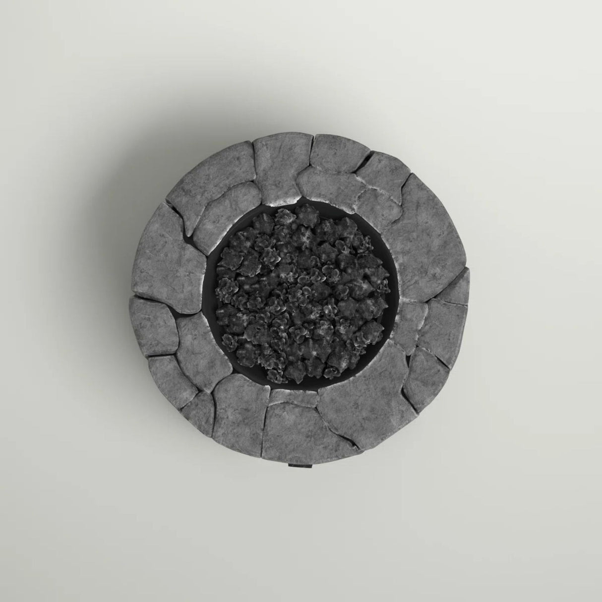 Fiber Reinforced Outdoor Fire Pit - Stone Gray