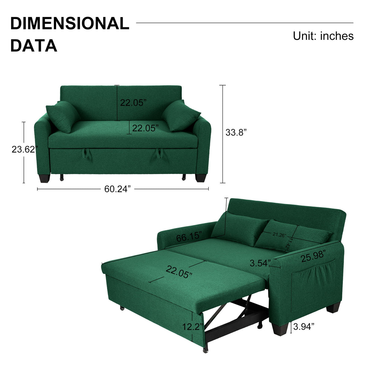 Balus - 2 In 1 Sofa Bed With Storage Bag