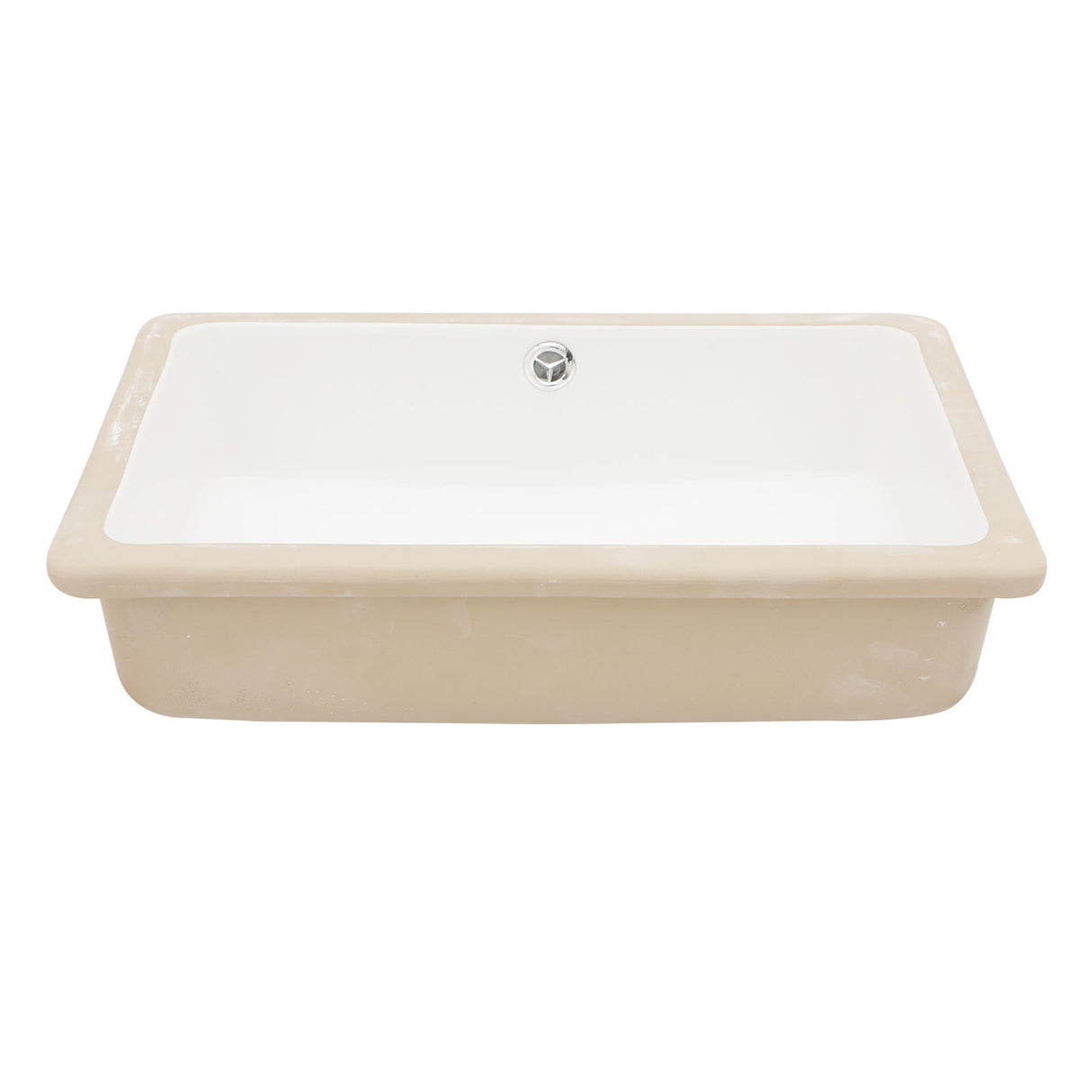 Modern Ceramic Rectangular Undermount Bathroom Sink With Overflow