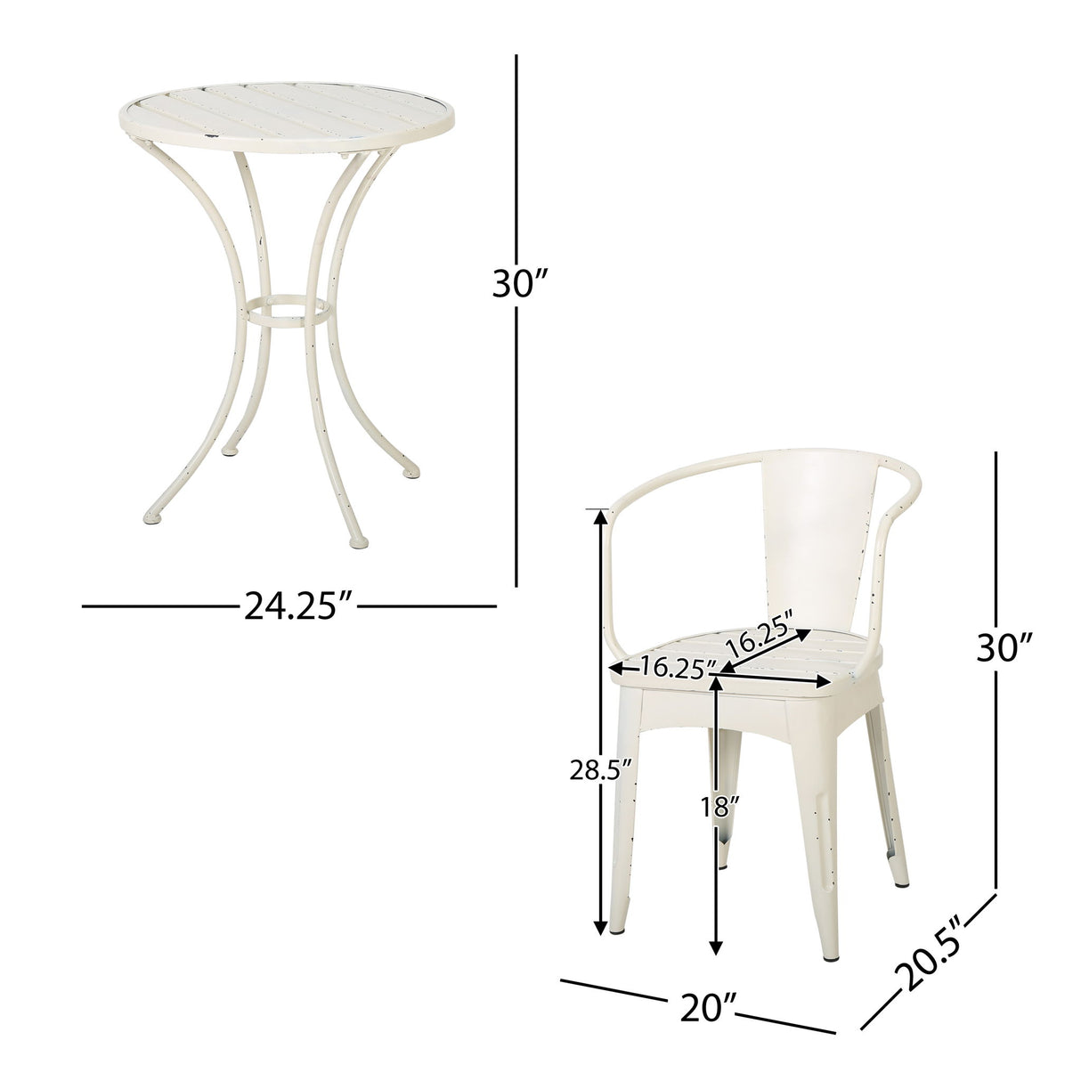 Colmar - 3 Piece Metal Set