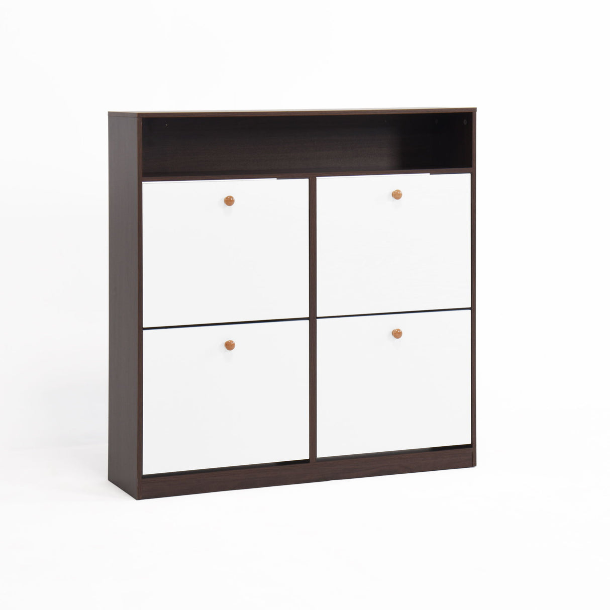 Modern Freestanding Shoe Storage Cabinet With 4 Flip Drawers
