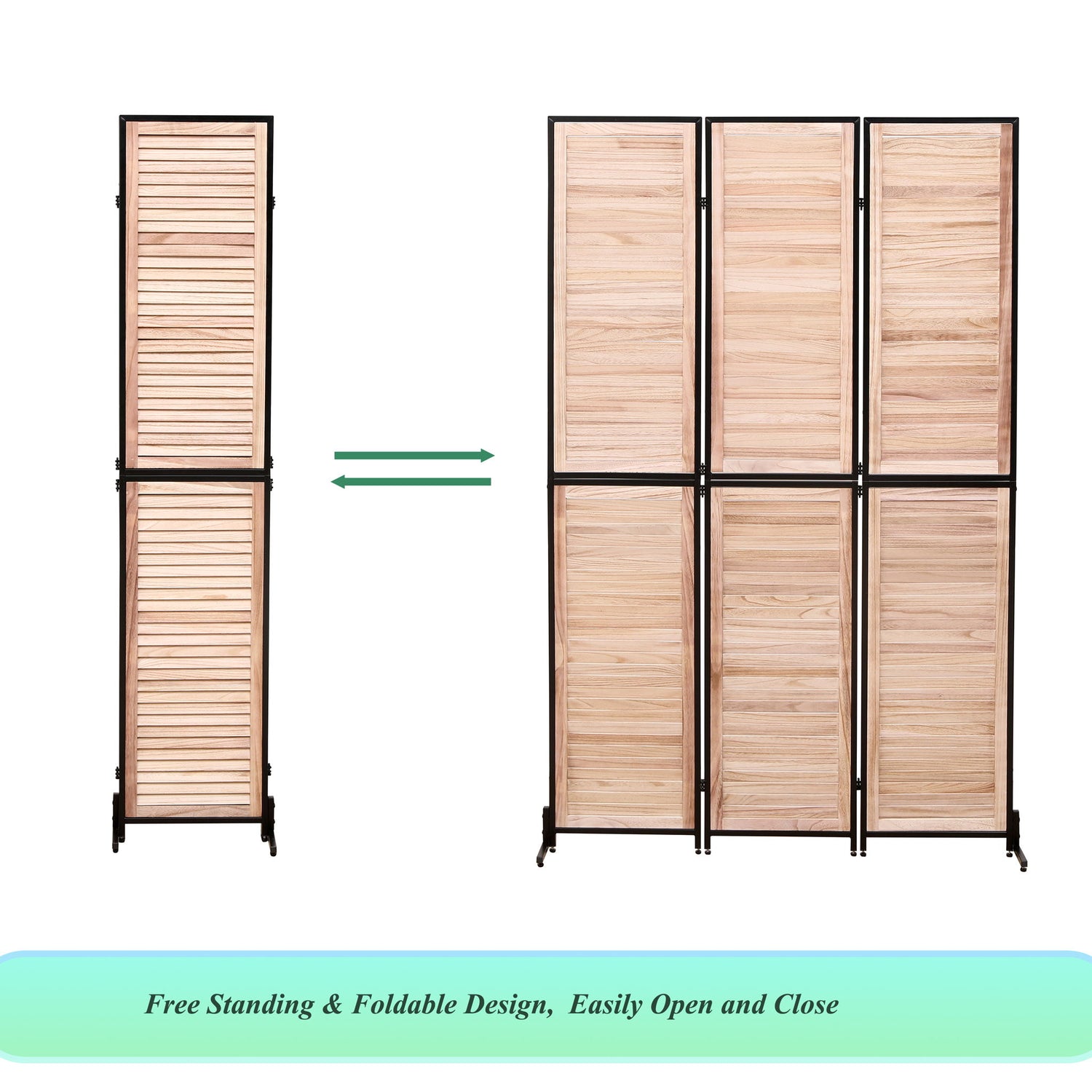 Rustic 3 Panel Room Dividers And Folding Privacy Screen