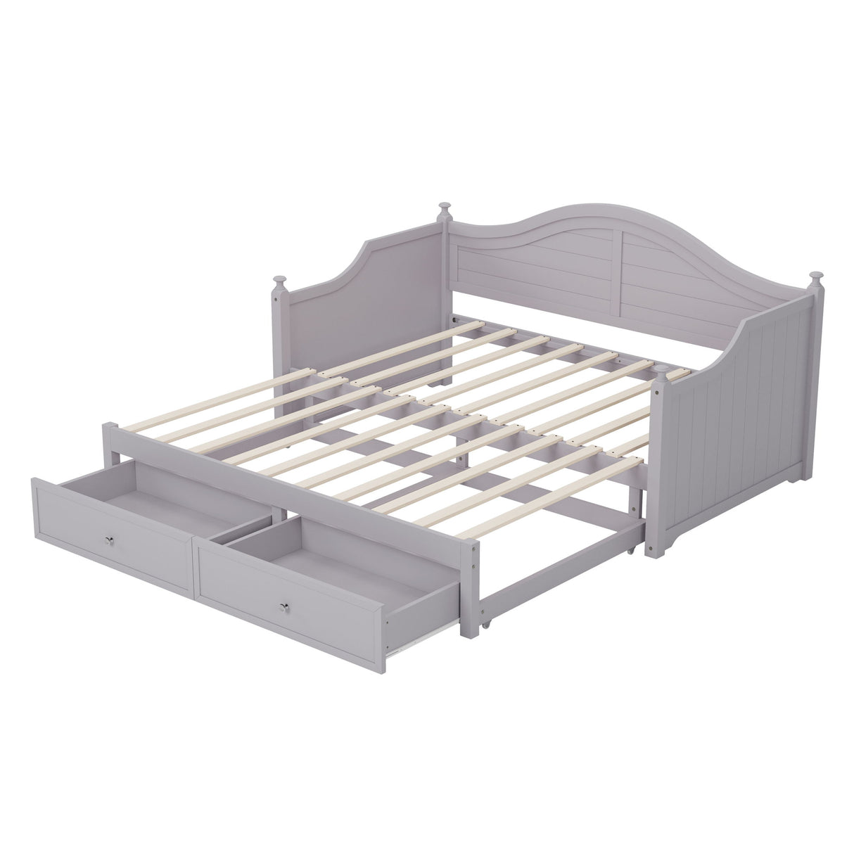 Daybed With Extendable Trundle And Storage Drawers