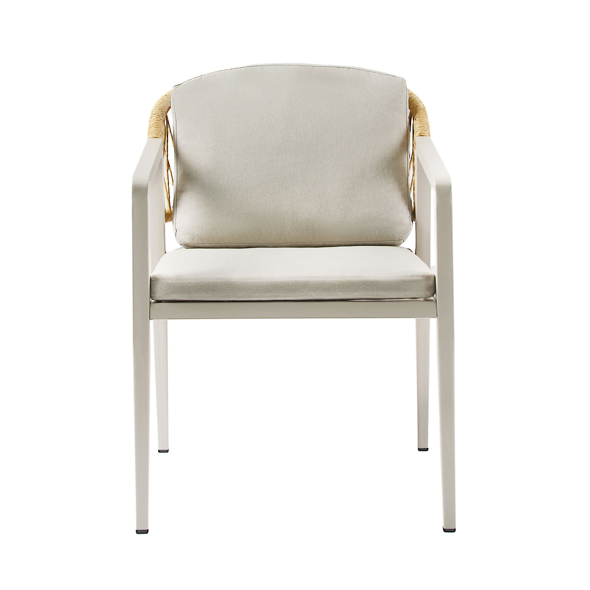 Outdoor Dining Chair (Set of 2) Wicker Rattan Woven Patio Chairs, Waterproof Seating - Gray