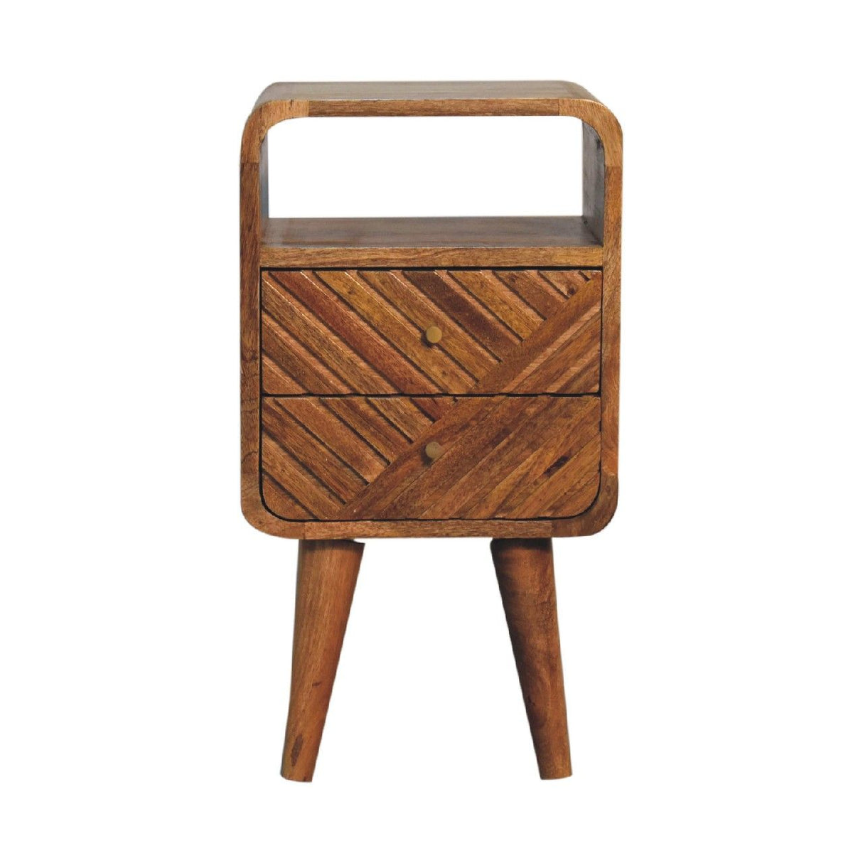 Mini Lille Curved Nightstand - Oak