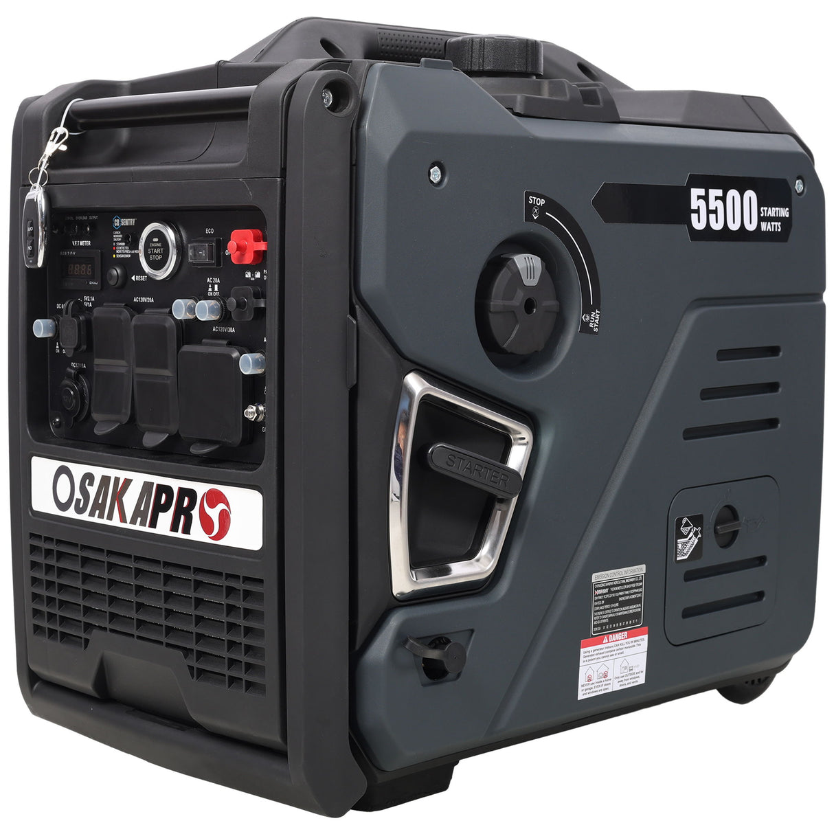 Super Quiet Inverter Generator 5.5Kw Portable Dual Fuel Electric & Remote Start Aluminium