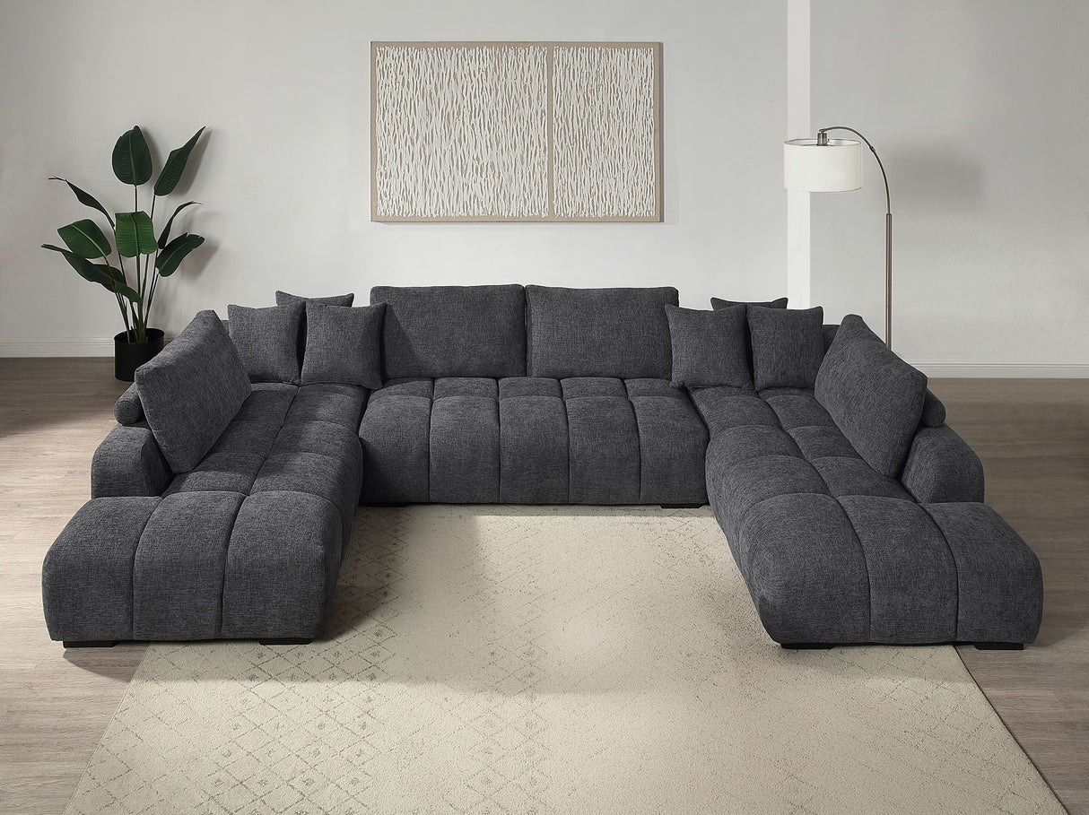 Chosen - Sectional Sofa With Toss Pillows And Chaise