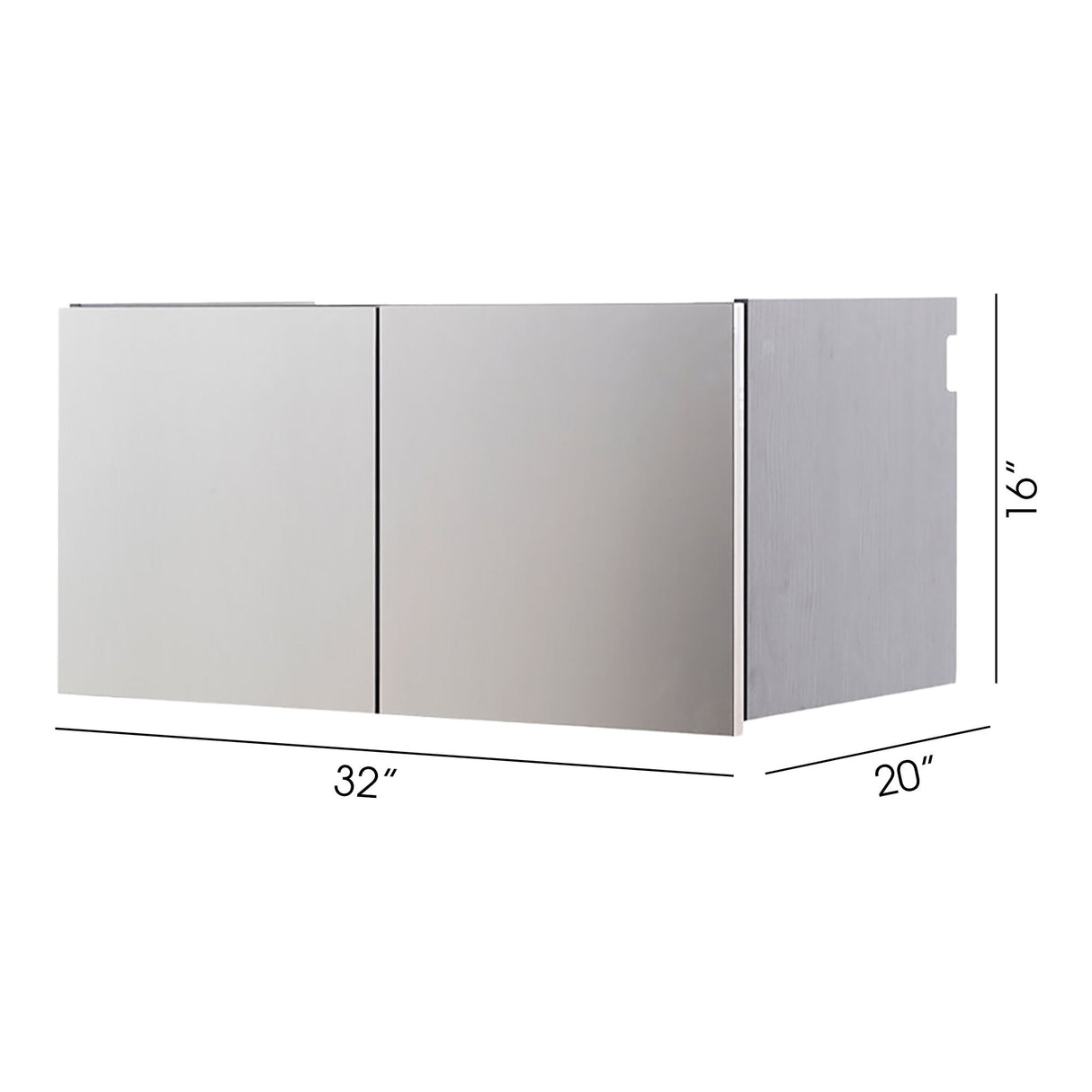 Nova Series - Wood Wall Mounted Garage Cabinet - Dark Gray