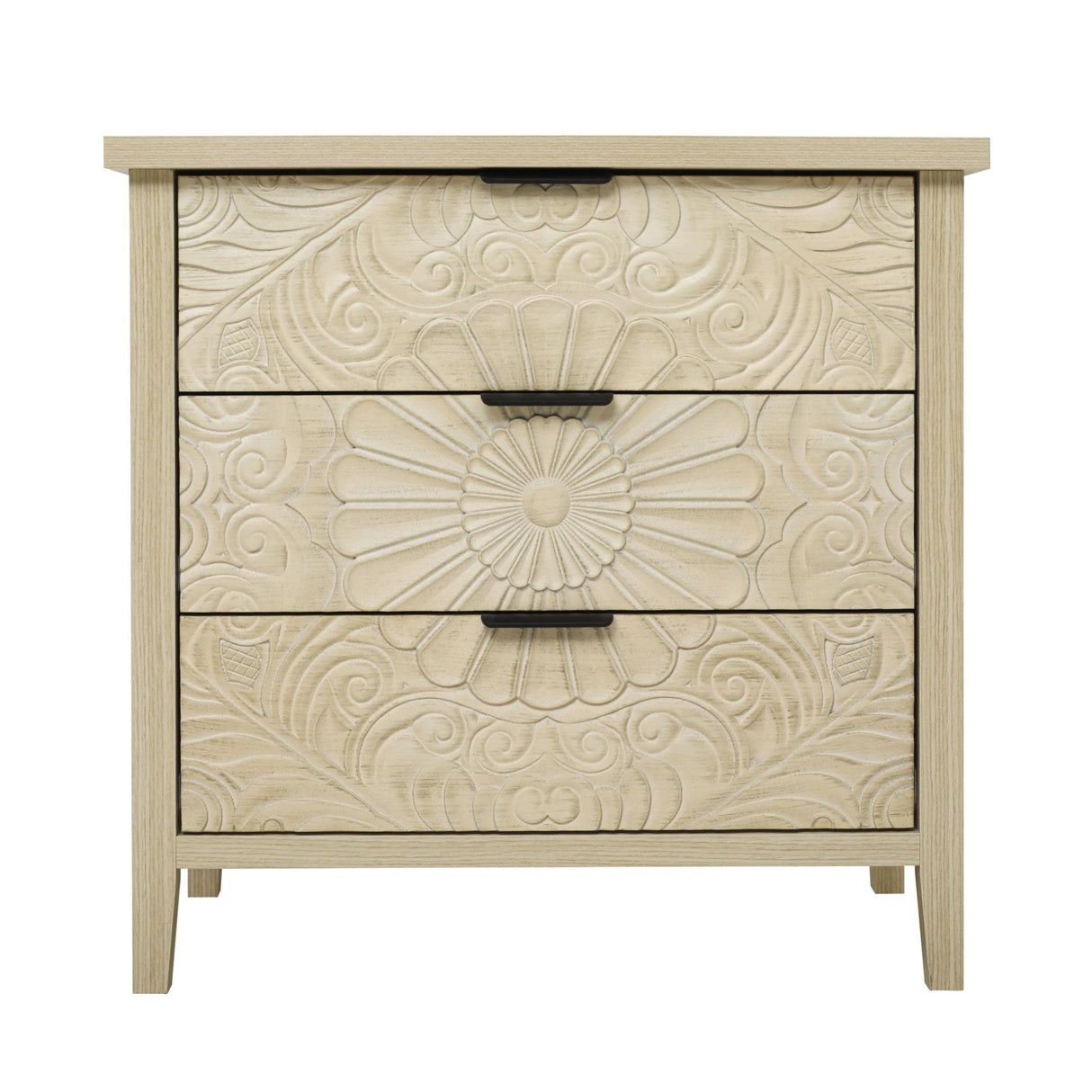 3 Drawer Cabinet, American Furniture, Suitable For Bedroom, Living Room, Study - Natural
